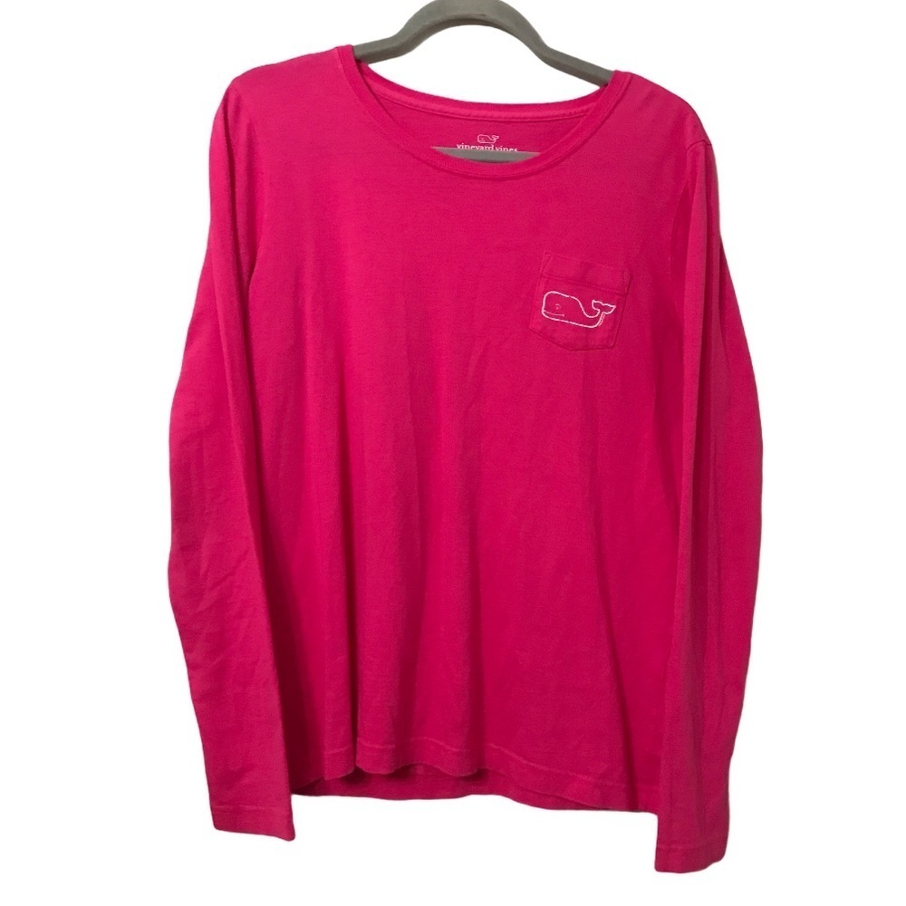 VINEYARD VINES HOT PINK LONG SLEEVE SHIRT SIZE M